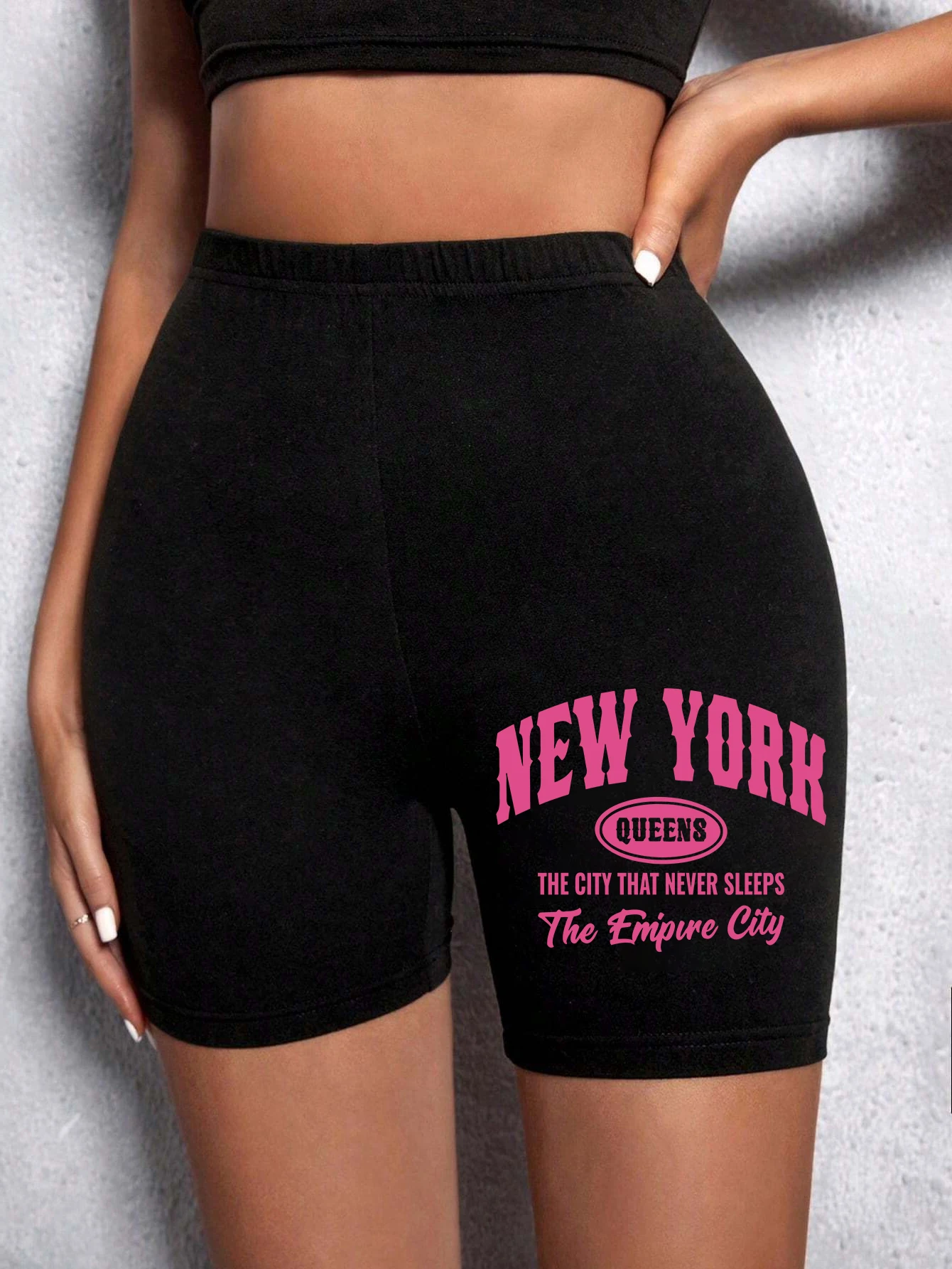Summer Womens Sports Shorts New York The Emipure City Letter Printing Fitness Short Pantsstretch Thin Soft Female Sport Swear