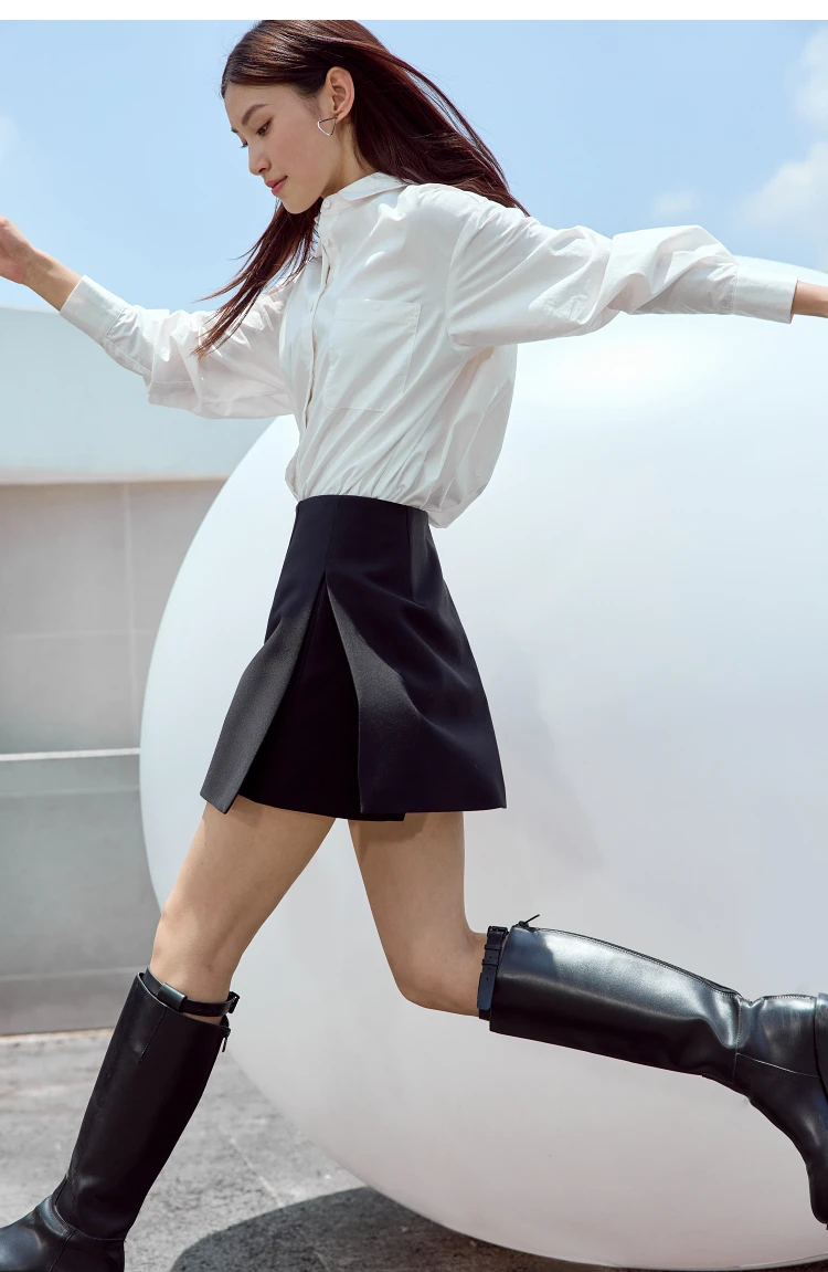 AMII Minimalist Casual Shorts Skirts Women High Waist 2026 Summer Fashion Office Lady Commuter A-Line Mini Skirt 12343035