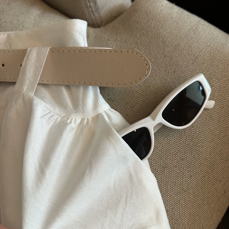 MEXZT Streetwear Belt Shorts Women Fashion Black High Waist Bud Shorts Summer Korean White Casual Design A Line Short Pants New