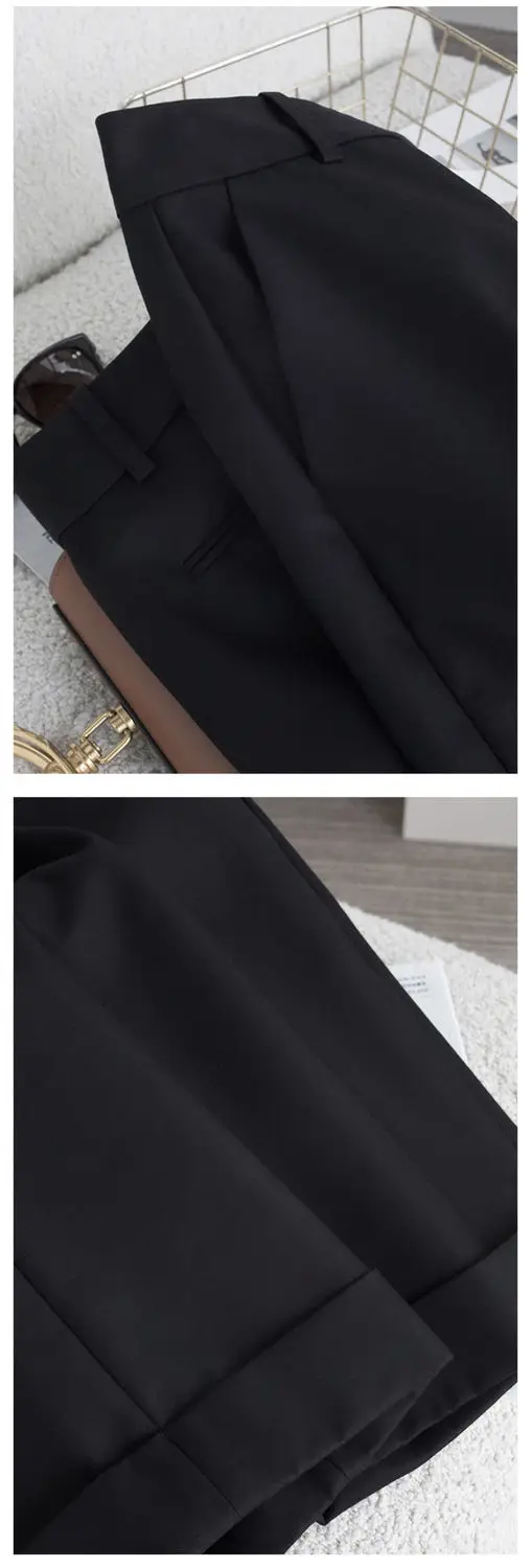Women's Summer Shorts High Waist Knee Length Straight Pants with Belt Office Khaki White Black Casual Short Pants Women Fashion