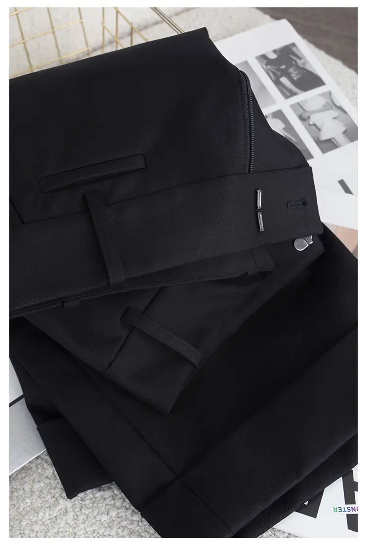 Women's Summer Shorts High Waist Knee Length Straight Pants with Belt Office Khaki White Black Casual Short Pants Women Fashion