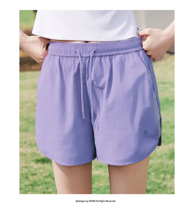 Semir Women Pants Casual Cool Feeling Color Block Loose Moisture Wicking Quick Dry 2026 Summer Outdoor Sports Style Top