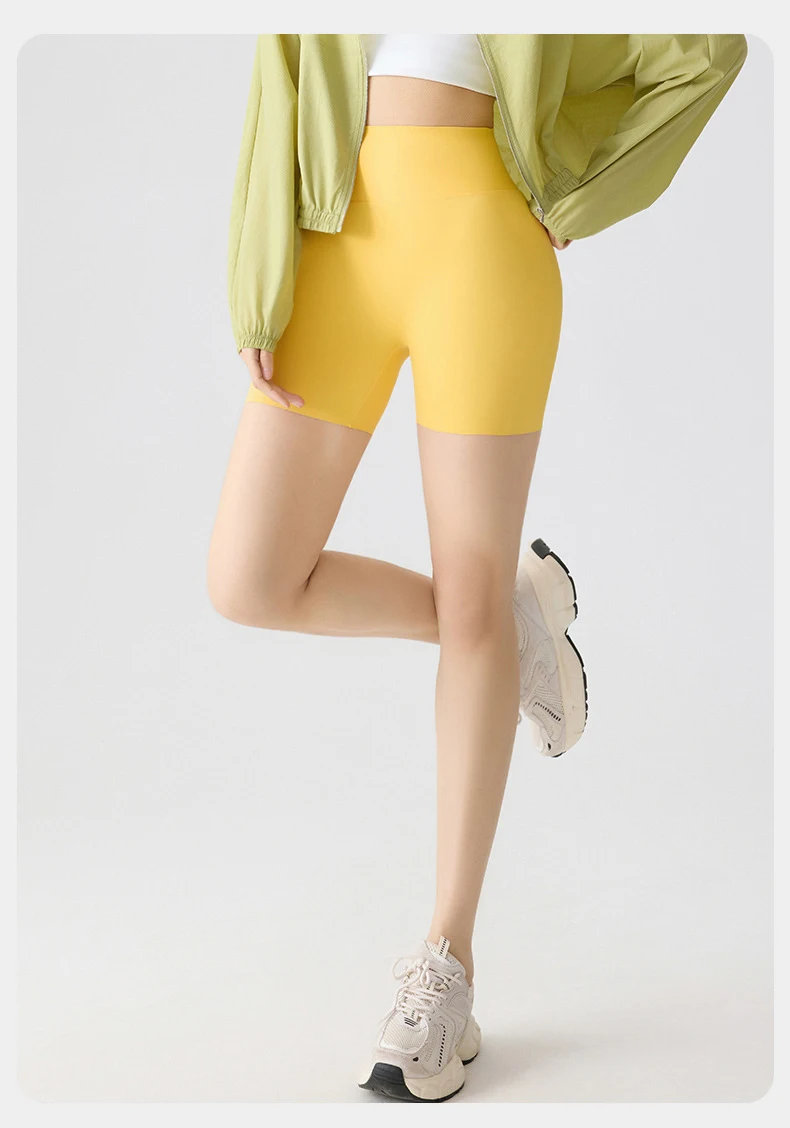 BIVIGAOS Summer Multicolor High Waist Sharkskin Mini Shorts Women Sexy Tight Casual Hot Shorts Thin Sport Fitness Biker Shorts