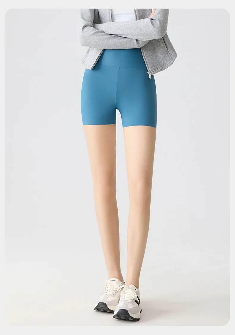 BIVIGAOS Summer Multicolor High Waist Sharkskin Mini Shorts Women Sexy Tight Casual Hot Shorts Thin Sport Fitness Biker Shorts