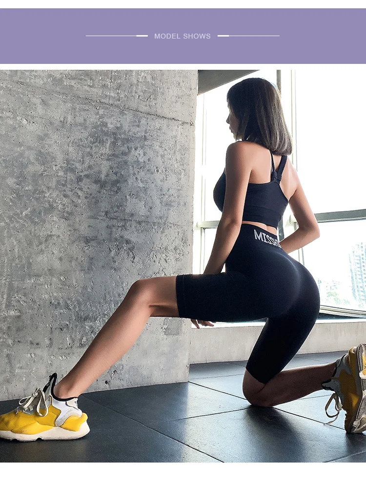 BIVIGAOS Summer High Waist Sport Shorts Women Quick-Drying Elastic Running Fitness Knee Length Biker Shorts Sexy Workout Shorts