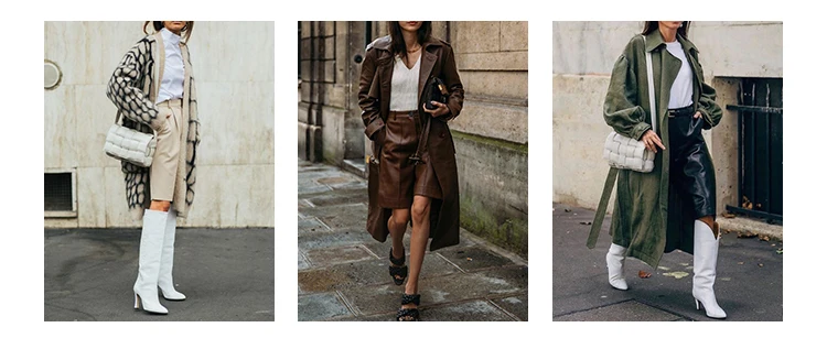 Leather Bermuda Shorts Women Spring Harajuku Casual Straight Wide Leg Trousers Mujer Side Sewing Pantalones Cortos Long Shorts
