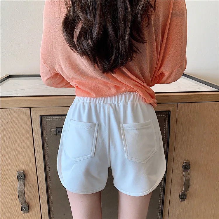 Cotton Casual Shorts Women High-Waisted Shorts Cycling Running Sports Hot Pants Straight-Leg Loose Pants Gym Yoga Hot Pants