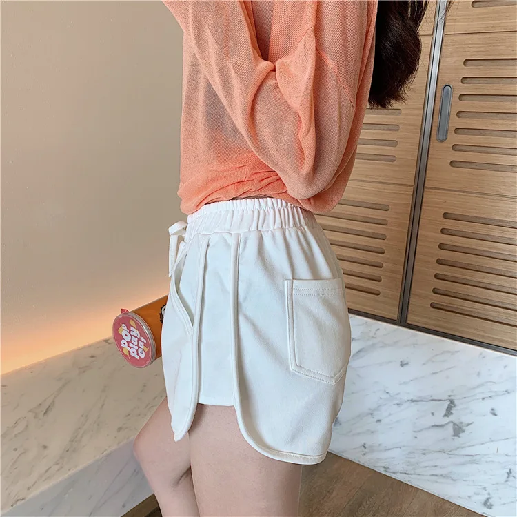 Cotton Casual Shorts Women High-Waisted Shorts Cycling Running Sports Hot Pants Straight-Leg Loose Pants Gym Yoga Hot Pants