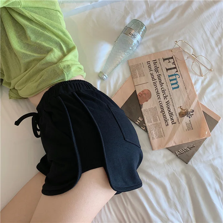 Cotton Casual Shorts Women High-Waisted Shorts Cycling Running Sports Hot Pants Straight-Leg Loose Pants Gym Yoga Hot Pants