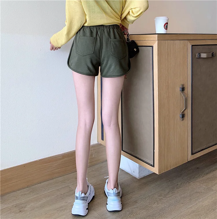Cotton Casual Shorts Women High-Waisted Shorts Cycling Running Sports Hot Pants Straight-Leg Loose Pants Gym Yoga Hot Pants