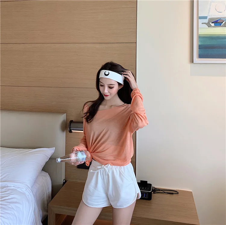 Cotton Casual Shorts Women High-Waisted Shorts Cycling Running Sports Hot Pants Straight-Leg Loose Pants Gym Yoga Hot Pants