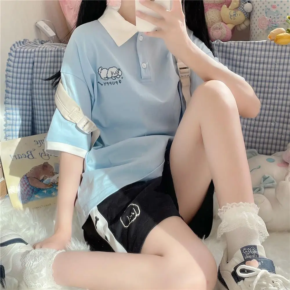 HOUZHOU Japanese 2000s Style Y2k Shorts Baggy Kawaii Harajuku Sweatpants Cute Sweet Sports Pants Oversize Korean Fashion Summer