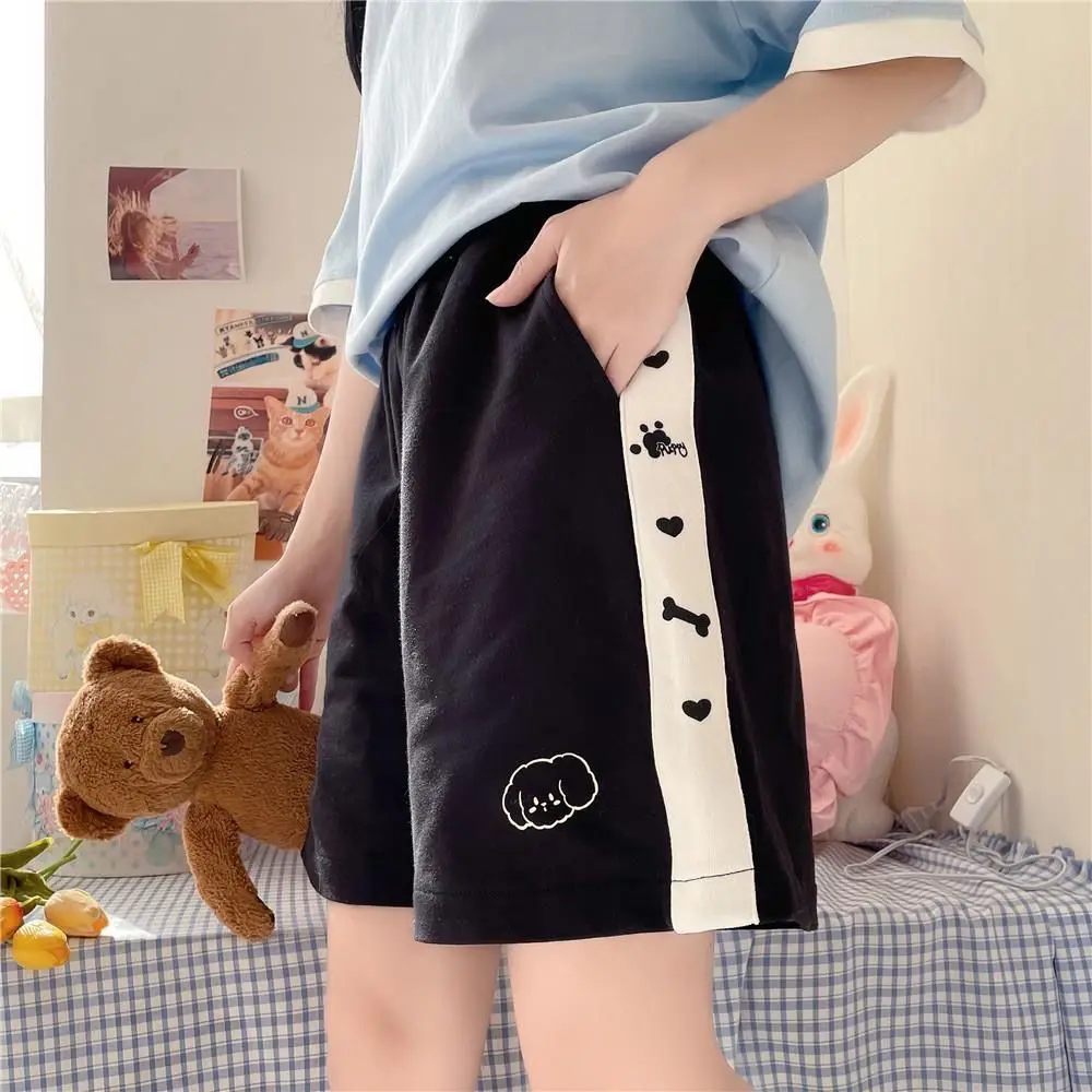 HOUZHOU Japanese 2000s Style Y2k Shorts Baggy Kawaii Harajuku Sweatpants Cute Sweet Sports Pants Oversize Korean Fashion Summer