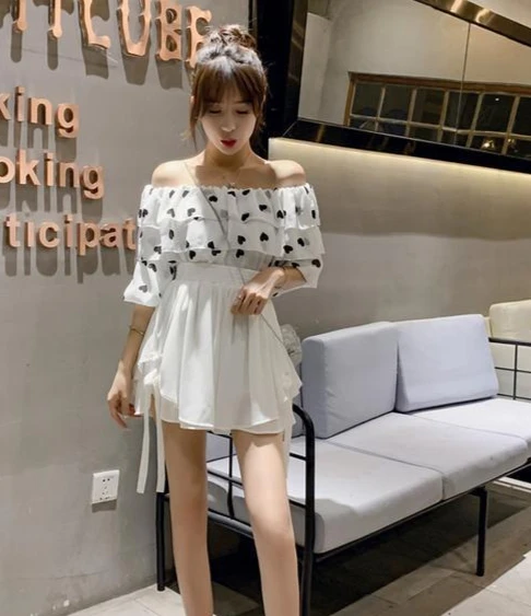 Summer Korean Style Wide Female Short Pants Aesthetic Elegant New In Design XL Baggy Casual Women's Elastic Waist Chiffon Shorts