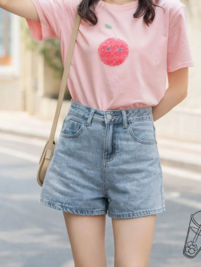 Lucyever Wide Leg Denim Shorts Women Casual High Waist Loose Straight Shorts Woman 2025 Spring Summer Classic Button Jean Shorts