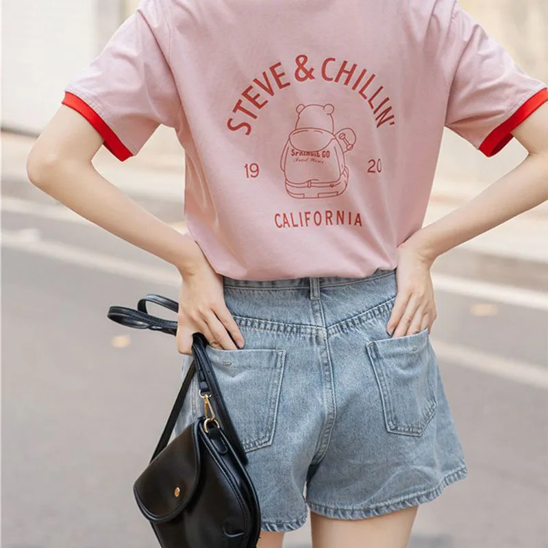 Lucyever Wide Leg Denim Shorts Women Casual High Waist Loose Straight Shorts Woman 2025 Spring Summer Classic Button Jean Shorts