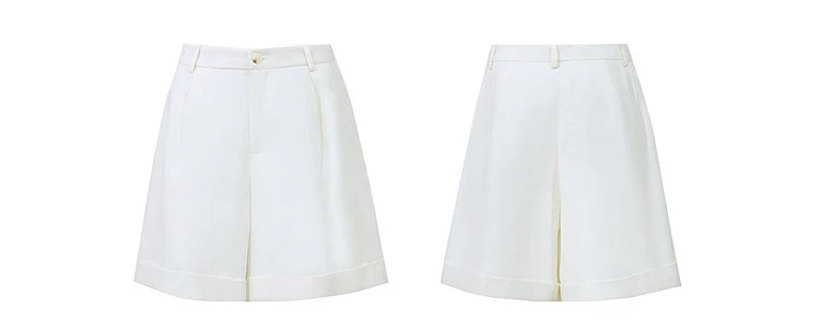 Amii Women's Shorts 2026 Summer New Rolled Casual Cotton Pants Cuffed Hem Solid Color Versatile Basic Woman Clothes 12622140