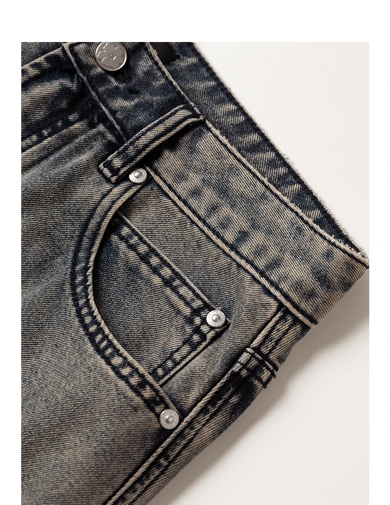 TOYOUTH Women's High Waist Wide Leg Denim Shorts 2026 Summer New Acetate Puff Vintage Blue 5-Pocket Hot Pants