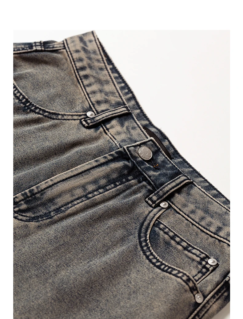 TOYOUTH Women's High Waist Wide Leg Denim Shorts 2026 Summer New Acetate Puff Vintage Blue 5-Pocket Hot Pants