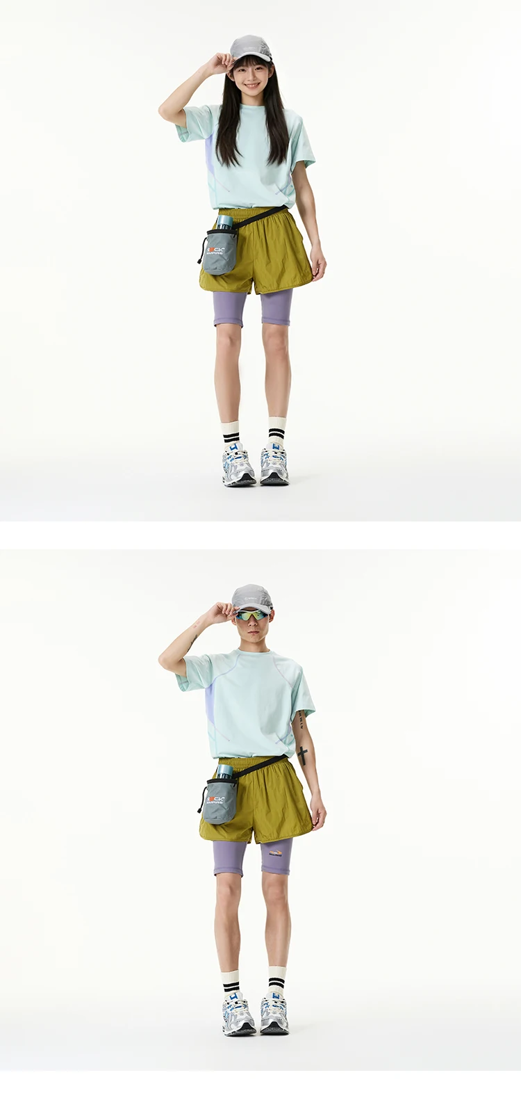 Women Quick-Dry Outdoor Shorts, Summer Breathable Casual Shorts with Elastic Waist, Lightweight for Travel & Hiking