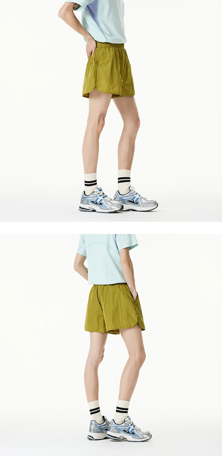 Women Quick-Dry Outdoor Shorts, Summer Breathable Casual Shorts with Elastic Waist, Lightweight for Travel & Hiking