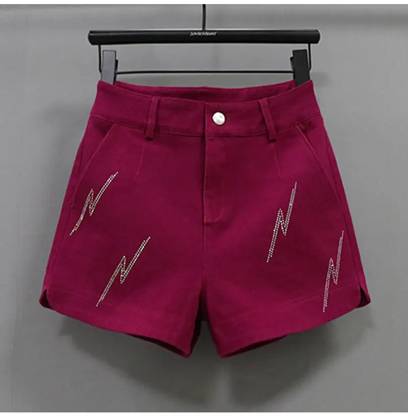 Black Denim Shorts For women's 2026 Spring/summer New Female Elastic high waisted Slim A-line Hot pants Casual Shorts