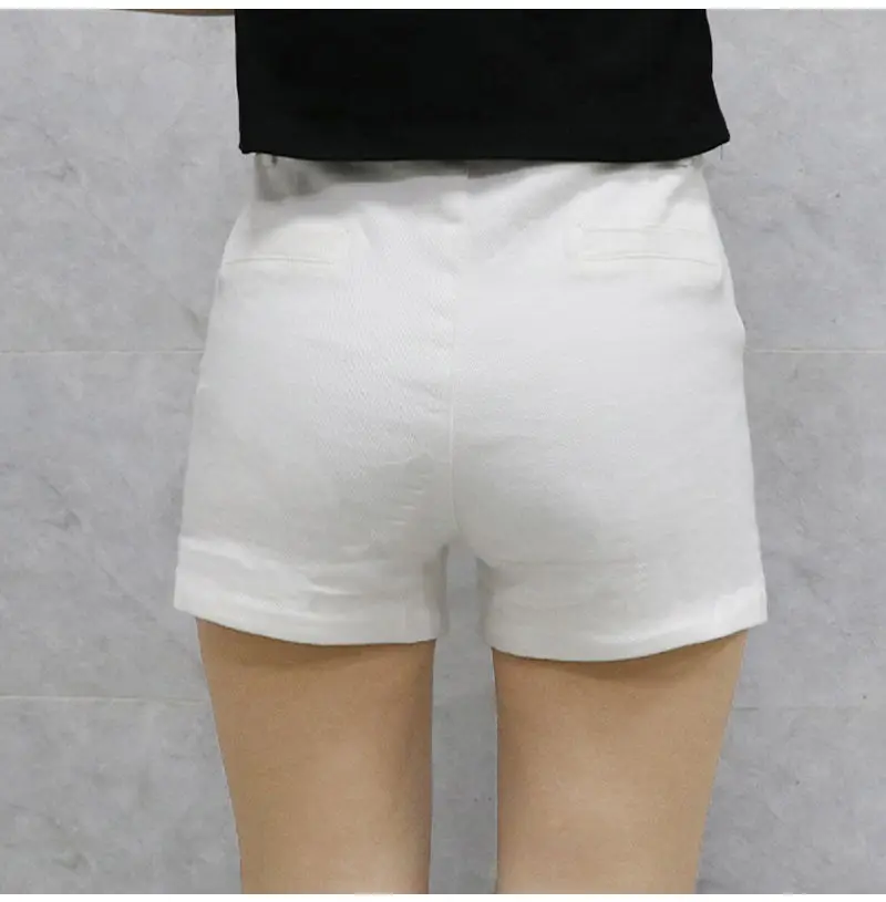 Black Denim Shorts For women's 2026 Spring/summer New Female Elastic high waisted Slim A-line Hot pants Casual Shorts