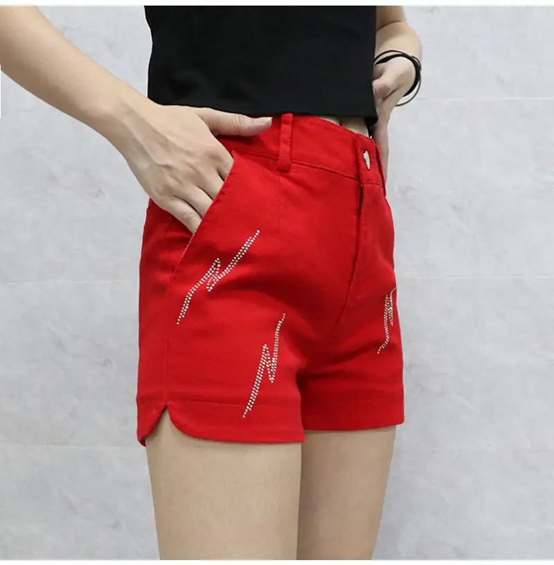 Black Denim Shorts For women's 2026 Spring/summer New Female Elastic high waisted Slim A-line Hot pants Casual Shorts