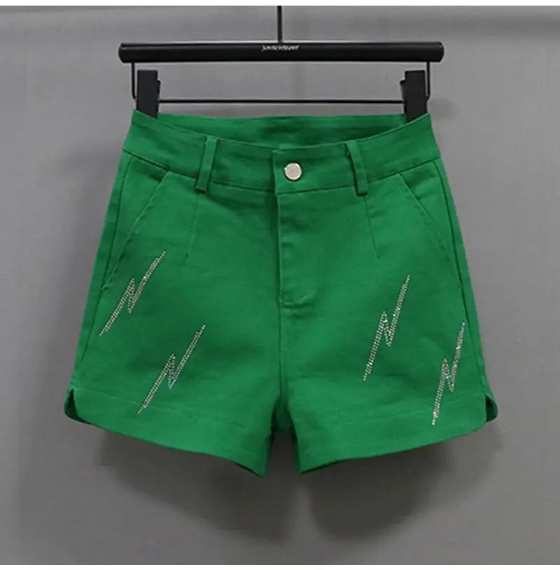 Black Denim Shorts For women's 2026 Spring/summer New Female Elastic high waisted Slim A-line Hot pants Casual Shorts