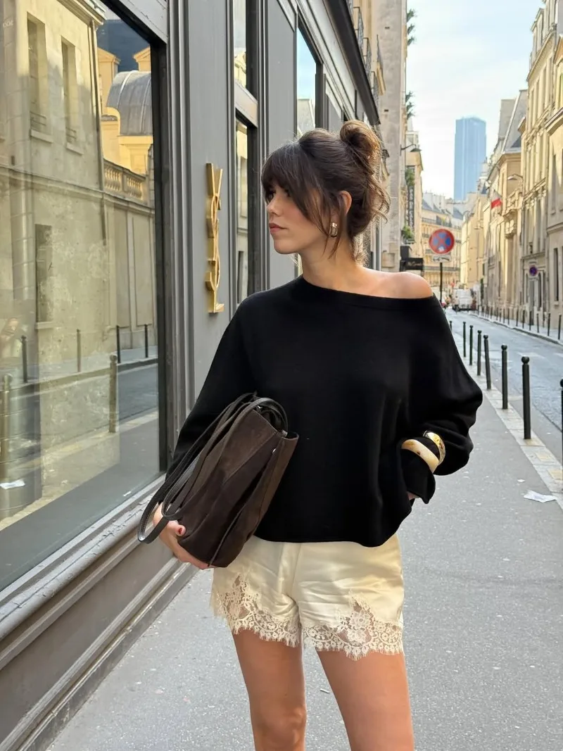 Trendix Sexy Lace Shorts Women 2026 Summer Fashion Patchwork High Waist Short Pants Party Vacation Beach Hollow Out Shorts Femme