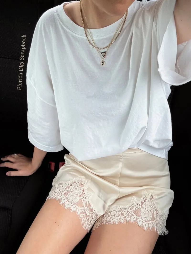 Trendix Sexy Lace Shorts Women 2026 Summer Fashion Patchwork High Waist Short Pants Party Vacation Beach Hollow Out Shorts Femme