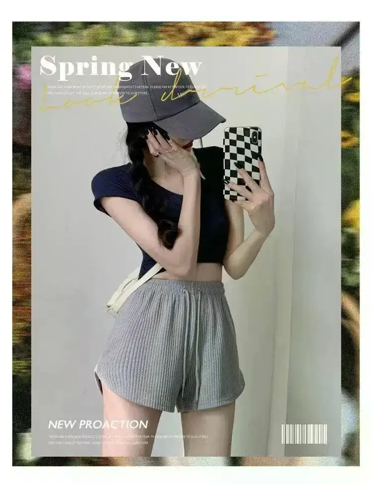 Women Gym Fitness Running Shorts Women's Summer Thin Style Loose Casual Large Size Wide Leg High Waist A-word Sports Hot Pants
