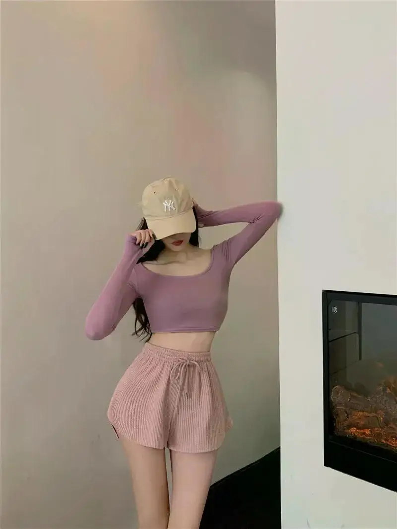 Women Gym Fitness Running Shorts Women's Summer Thin Style Loose Casual Large Size Wide Leg High Waist A-word Sports Hot Pants
