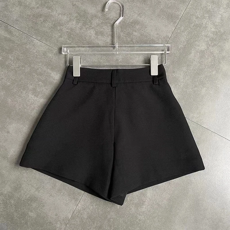 MEXZT Streetwear Black Shorts Women Korean Elegant High Waist White Wide Leg Suit Shorts Fashion Sexy Club Slim Hot Short Pants