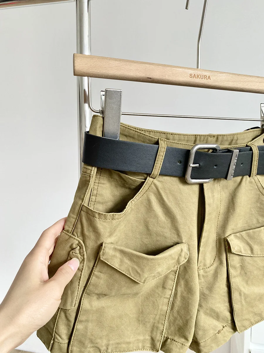 Design Sense Spice Girl Hot Pants 2026 Summer New High Waist Pockets Cargo Shorts Women
