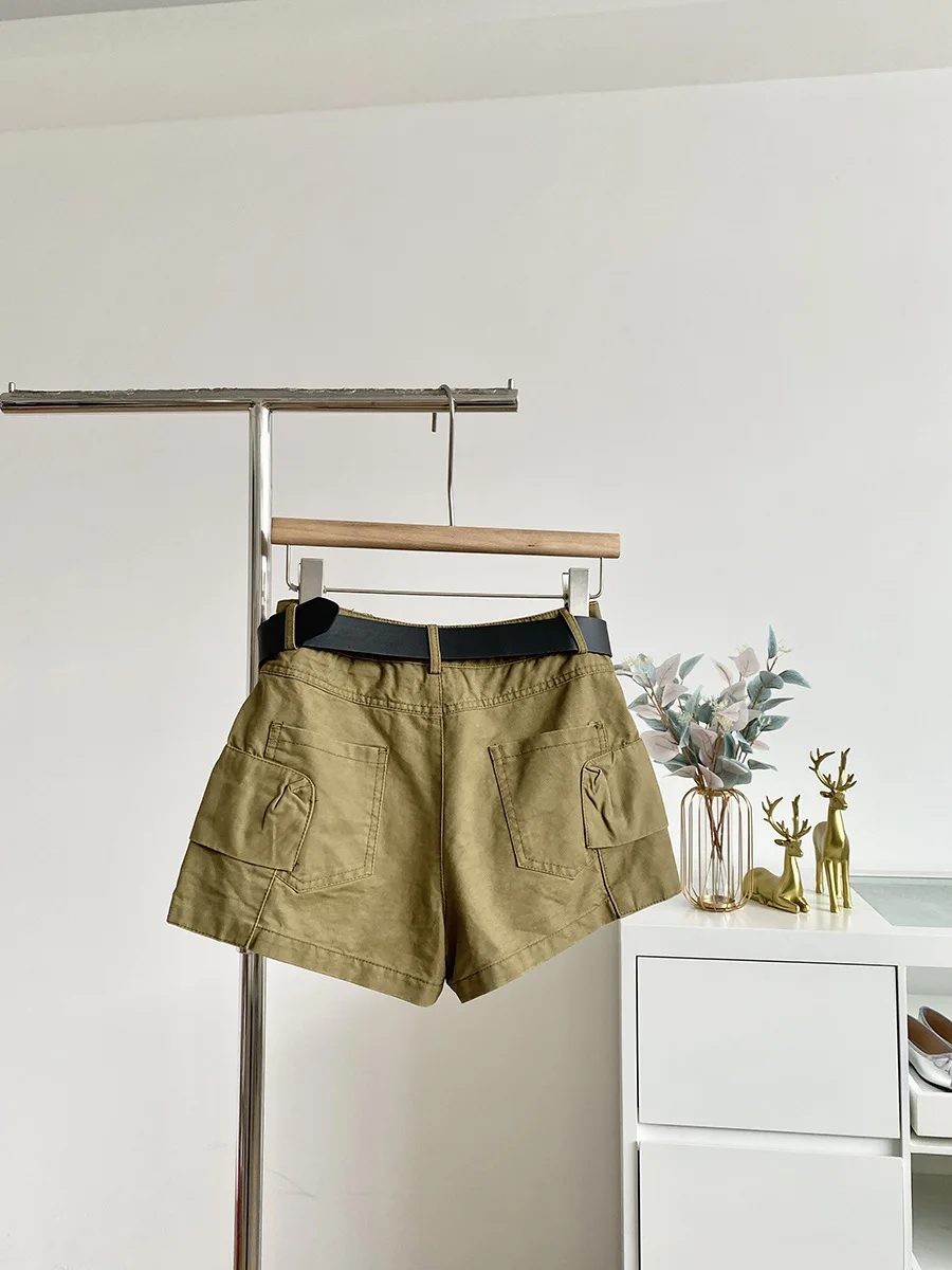 Design Sense Spice Girl Hot Pants 2026 Summer New High Waist Pockets Cargo Shorts Women