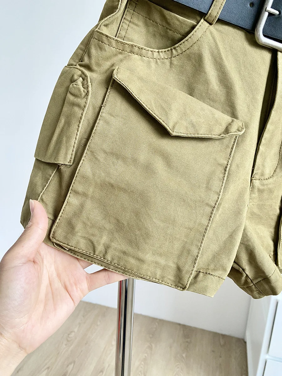 Design Sense Spice Girl Hot Pants 2026 Summer New High Waist Pockets Cargo Shorts Women