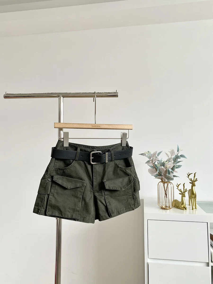 Design Sense Spice Girl Hot Pants 2026 Summer New High Waist Pockets Cargo Shorts Women