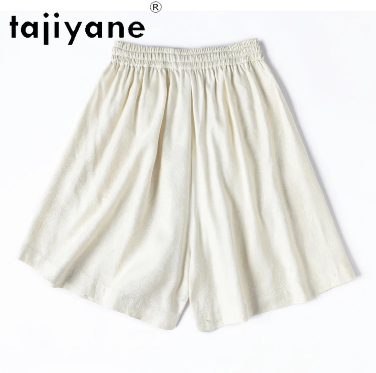 TAJIYANE 100% Natural Mulberry Silk Shorts Woman Summer Baggy Short Fashion Casual Short Pants Women Clothing 2025 Шорты Женский