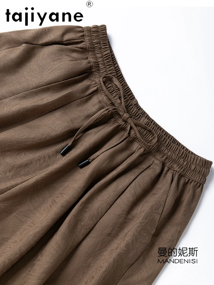 TAJIYANE 100% Natural Mulberry Silk Shorts Woman Summer Baggy Short Fashion Casual Short Pants Women Clothing 2025 Шорты Женский