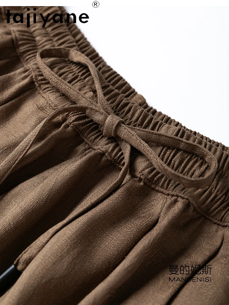 TAJIYANE 100% Natural Mulberry Silk Shorts Woman Summer Baggy Short Fashion Casual Short Pants Women Clothing 2025 Шорты Женский