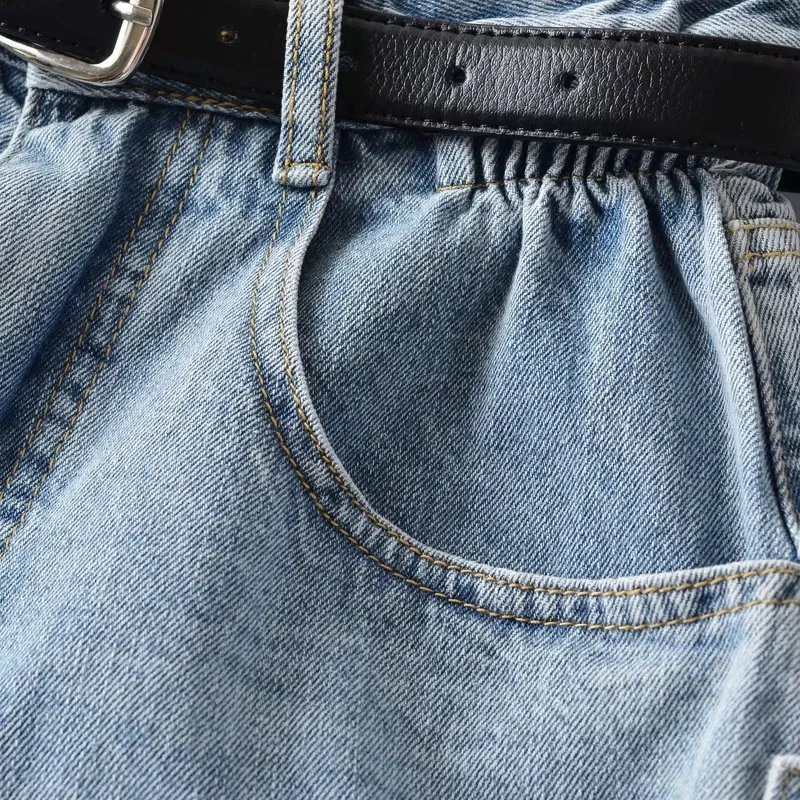 Shorts Basics Denims Women Jean High Waist Sexy Jeans Casual Buttons Pockets 2024 Summer Short Femme Denim Wide Leg Pants
