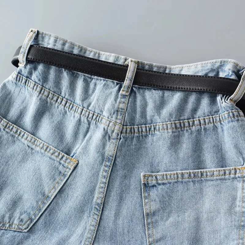 Shorts Basics Denims Women Jean High Waist Sexy Jeans Casual Buttons Pockets 2024 Summer Short Femme Denim Wide Leg Pants