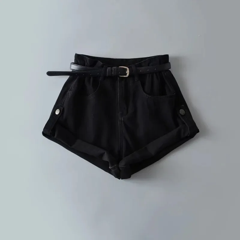 Shorts Basics Denims Women Jean High Waist Sexy Jeans Casual Buttons Pockets 2024 Summer Short Femme Denim Wide Leg Pants