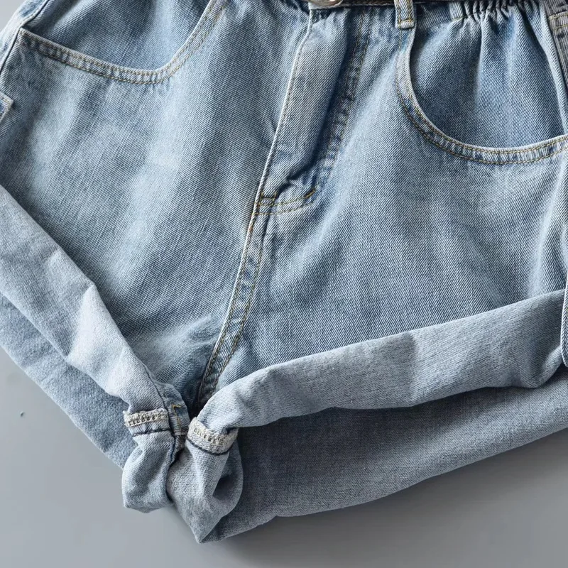 Shorts Basics Denims Women Jean High Waist Sexy Jeans Casual Buttons Pockets 2024 Summer Short Femme Denim Wide Leg Pants