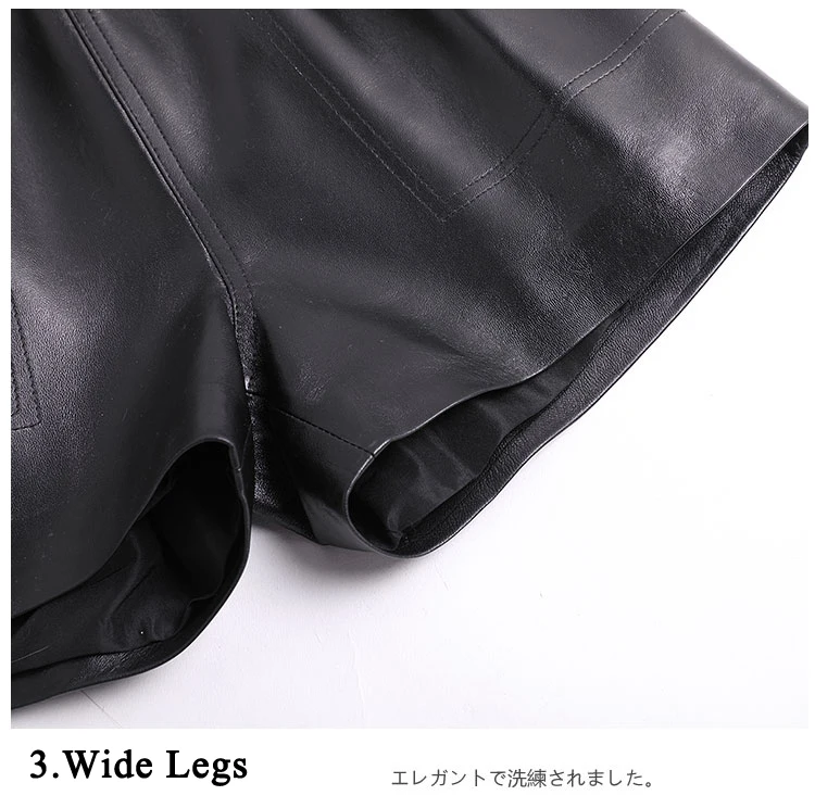 Genuine Leather Shorts For Women Korean Fashion 2025 Elastic Waist Booty Mini Sexy Short Feminino Red/Camel/Black Calzones Mujer