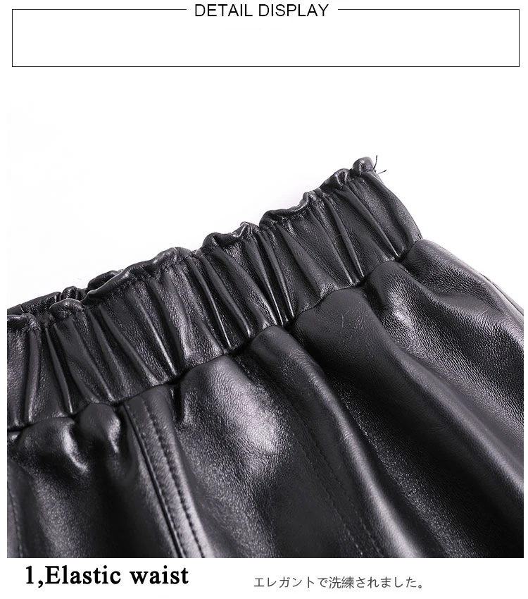 Genuine Leather Shorts For Women Korean Fashion 2025 Elastic Waist Booty Mini Sexy Short Feminino Red/Camel/Black Calzones Mujer