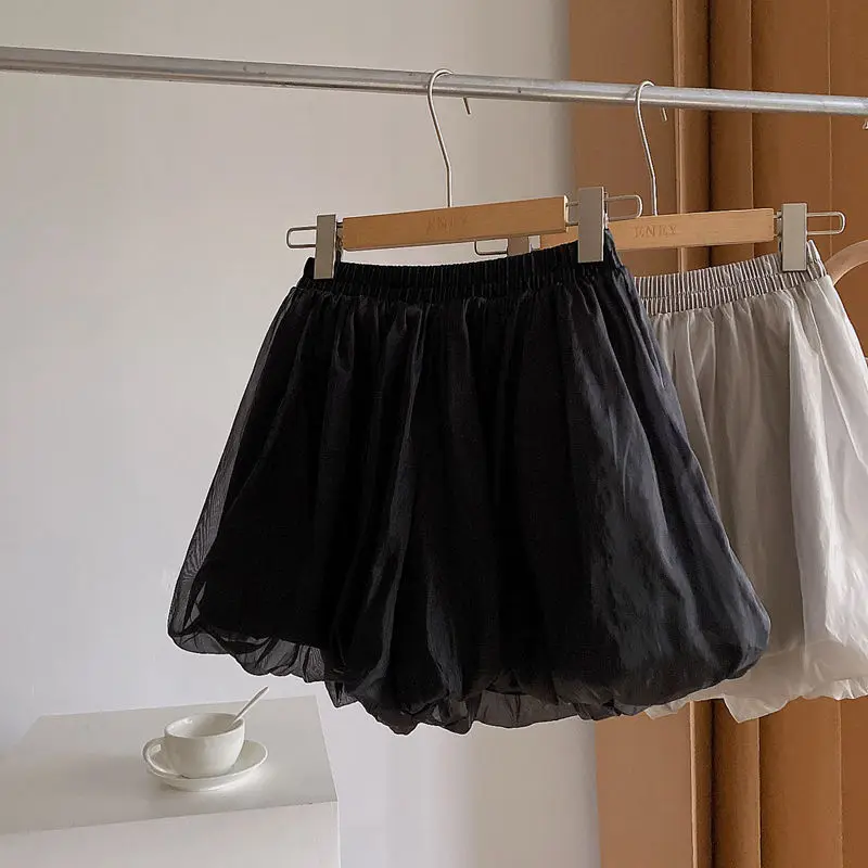2025 Pantalones Cortos De Mujer Summer Shorts for Women New Bottoms High Waist Solid Casual Short Mujer Chiffon Wide Leg Pants