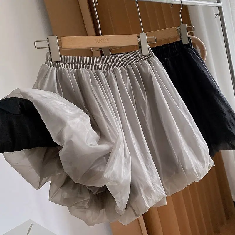 2025 Pantalones Cortos De Mujer Summer Shorts for Women New Bottoms High Waist Solid Casual Short Mujer Chiffon Wide Leg Pants