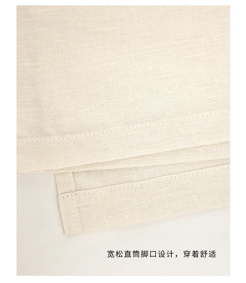 Japanese Style Linen Cotton Straight Shorts Skirts Women's Side Split Slim Casual Double-Layer Shorts Chic Fake Two Clothes